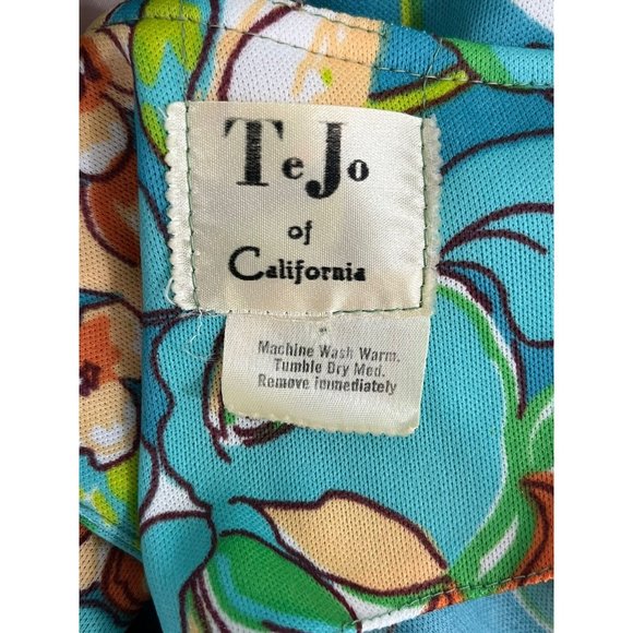 Vintage 70s TeJo of California Women's Hawaiian Tropical Floral Dress - Picture 9 of 9